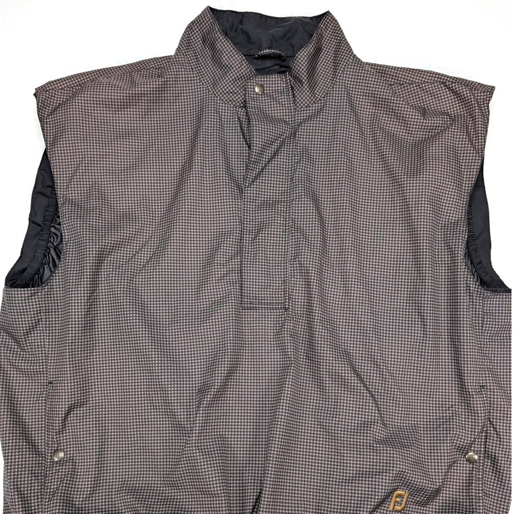 FootJoy DryJoys Mens Golf Vest XL Houndstooth‎ Lightweight Sleeveless